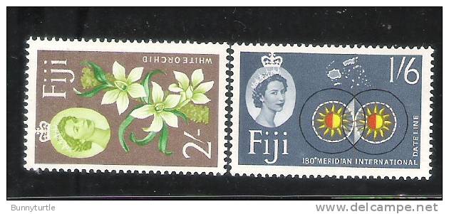 Fiji 1962-67 QE Def Orchids Mint - Fiji (...-1970)