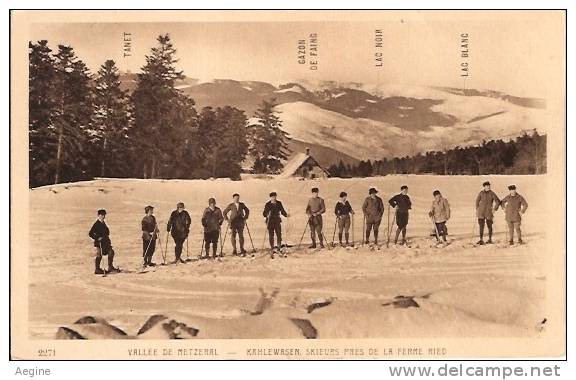 SPORTS D HIVER- Ski-skis- Ref No 87- Vallee De Metzeral -kahlewasen,skieurs Pres De La Ferme Ried  - Bon Etat - Sports D'hiver