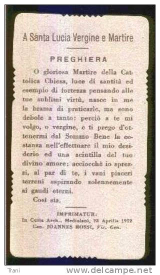 S. LUCIA - Anno 1922 - Religione & Esoterismo