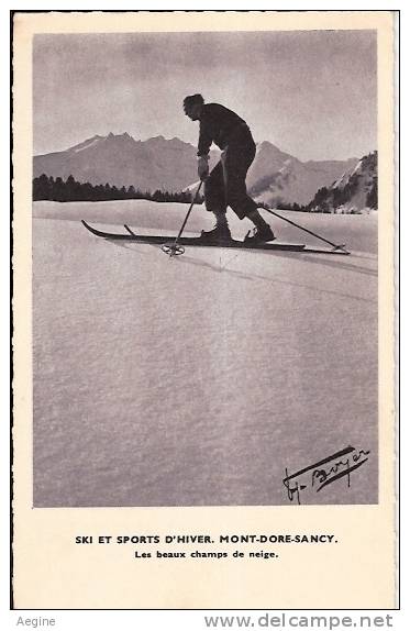 SPORTS D HIVER- Ski-skis- Ref No 35-ski Et Sports D Hiver Mont Dore-sancy- Les Beaux Champs De Neige  - Bon Etat - Sports D'hiver