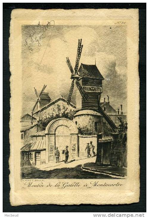 75018 - EAU FORTE - Moulin De La Galette à Montmartre - District 18