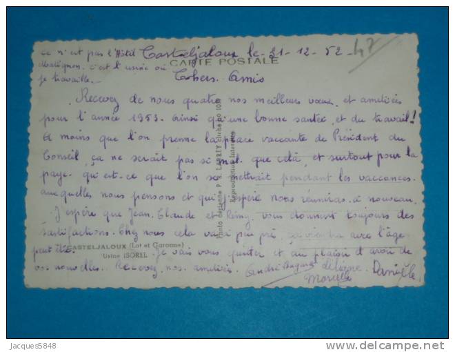 47) Casteljaloux - L´usine Isorel - Année 1952  - EDIT  Larrey - Casteljaloux