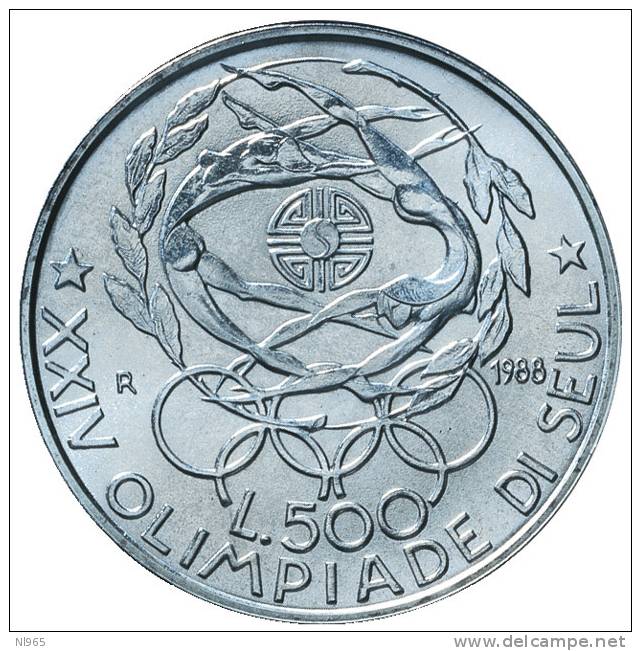 ITALY - REPUBBLICA ITALIANA ANNO 1988 - XXIV OLIMPIADE DI SEUL   - Lire 500 In Argento - Conmemorativas