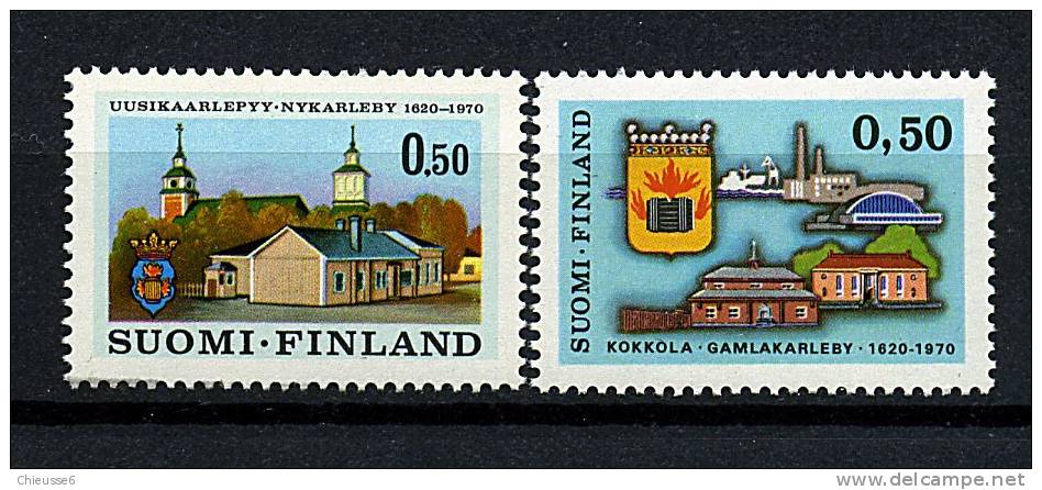 Finlande ** N° 643/644 - Ann. De La Fondation Des Villes D'Uusikaarlepyy Et Kokkola - Unused Stamps
