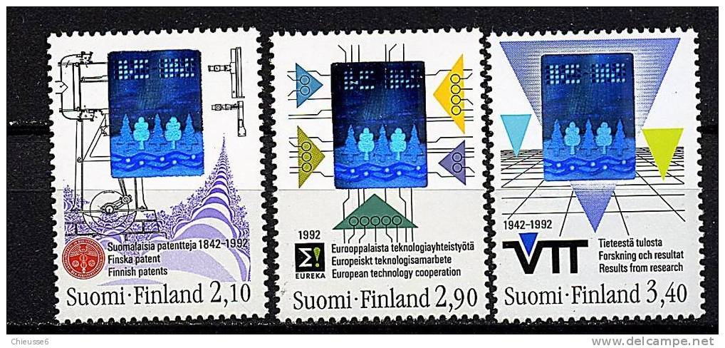 Finlande** N° 1143 à 1145 - Série Commémorative - Unused Stamps