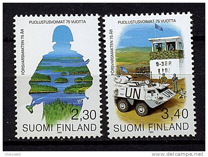 Finlande** N° 1178/1179 - 75e Ann. De La Défense Nationale - Nuovi