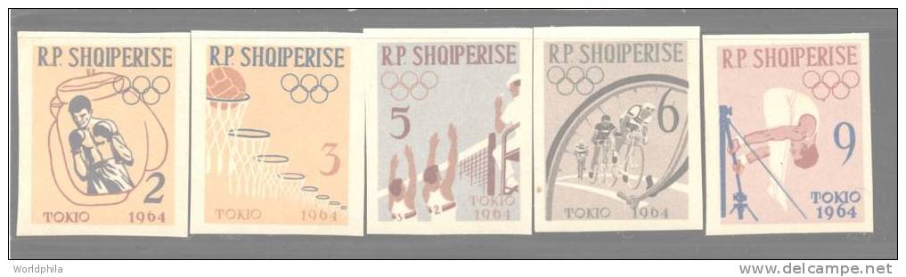 Albania Olympic Games In Tokio MNH** Imperforated Full Set 1963 - Summer 1964: Tokyo