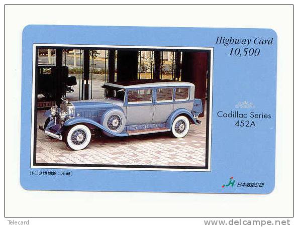 Carte Prépayée Japonaise CADILLAC (5) Voiture Car Auto Phonecard Japon - Auto's