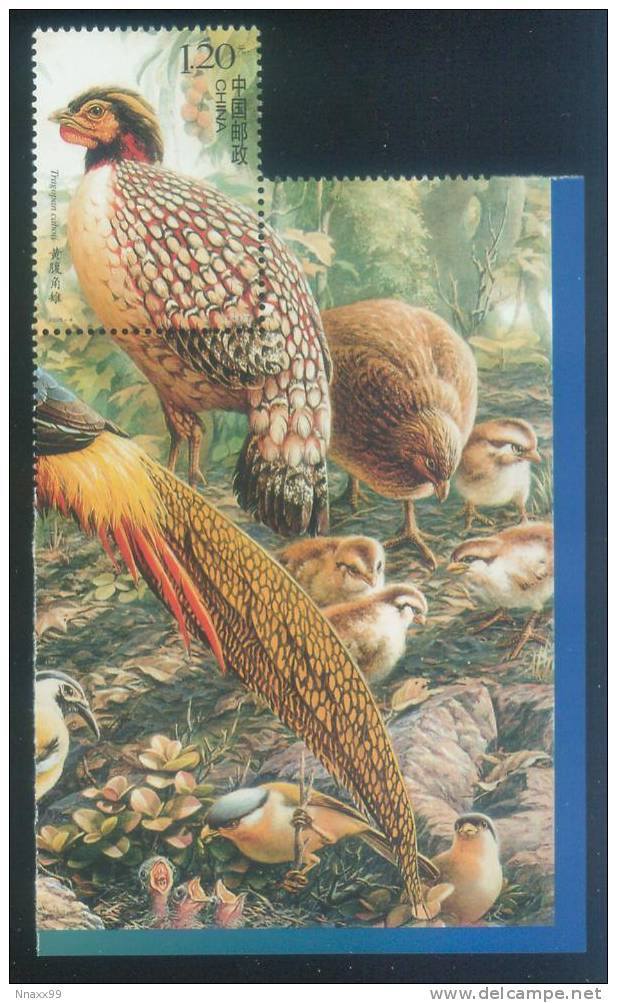 2008-4(6-3)T Bird Of China Mint -- Yellow-bellied Tragopan (Tragopan Caboti) - Gallinaceans & Pheasants