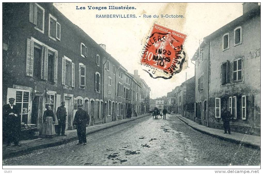 CPA - Rambervillers (88) - Rue Du 9-octobre - Les Vosges Illustrées - Port Gratuit - Rambervillers