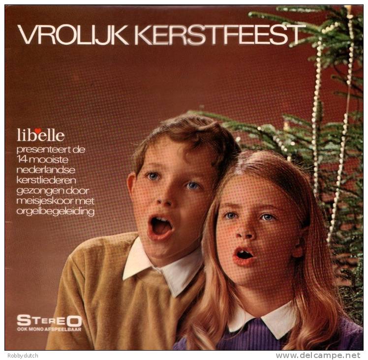 * LP * MEISJESKOOR DE LENTEKLOKJES (Dutch Girls Choir) - VROLIJK KERSTFEEST (Holland Ex-!!!) - Christmas Carols