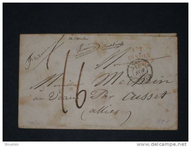 (217)old Stampless Cover From UK(11/15/1850)to France - ...-1840 Prephilately