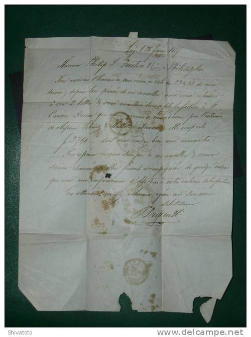Nice Letter From Liege To Philadelphia - 1851-1857 Medaillons (6/8)