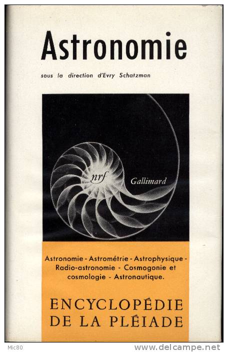 Rare! Encyclopédie De La Pléiade Astronomie 1962 - Enzyklopädien