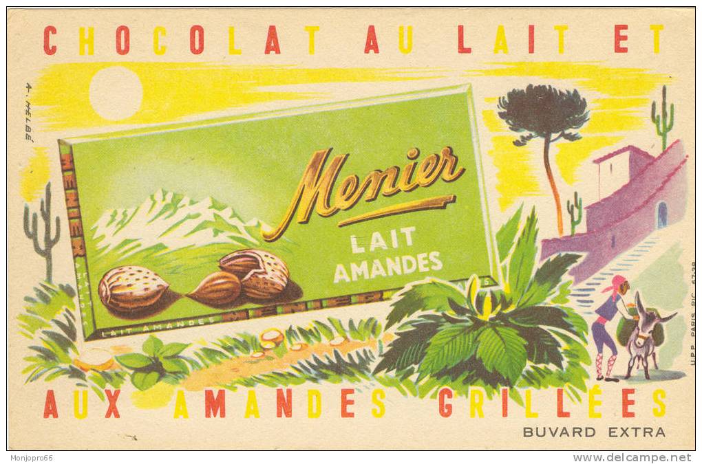 Buvard CHOCOLAT MEUNIER (Lait Aux Amandes Grillés) - Cocoa & Chocolat