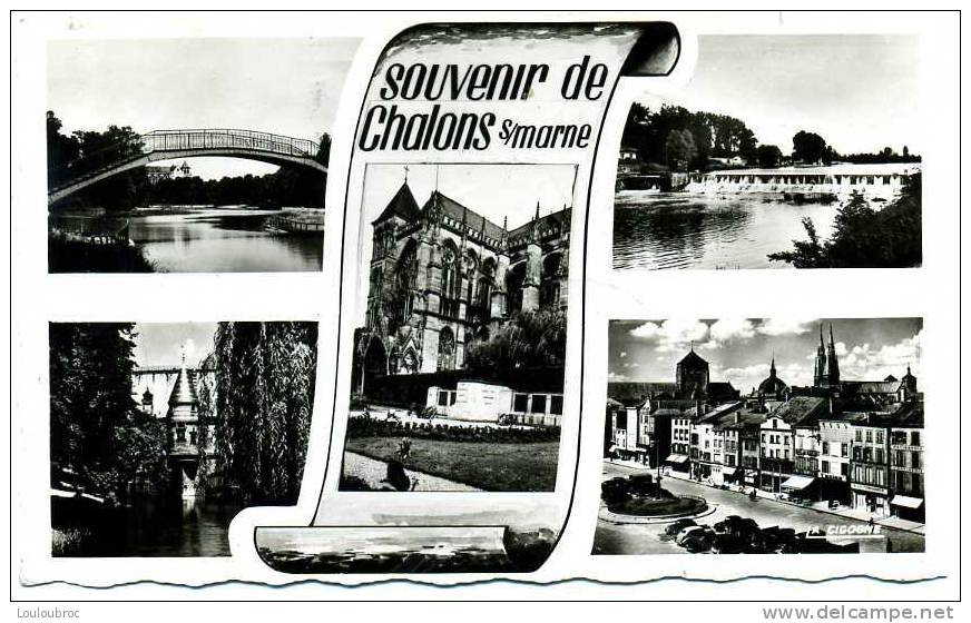 51 CHALONS SUR MARNE SOUVENIR DE CHALONS SUR MARNE EDIT LA CIGOGNE 1958 - Souvenir De...