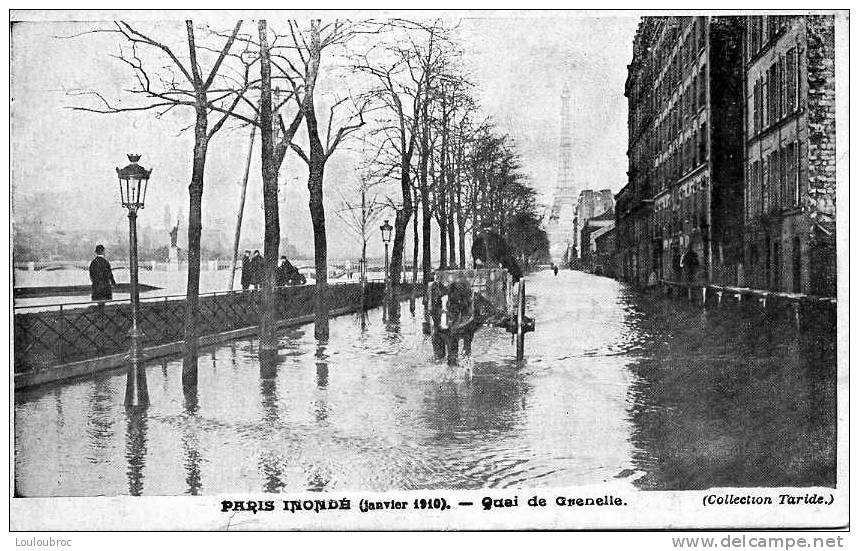 75 PARIS INONDE QUAI DE GRENELLE COLLECTION TARIDE - Inondations