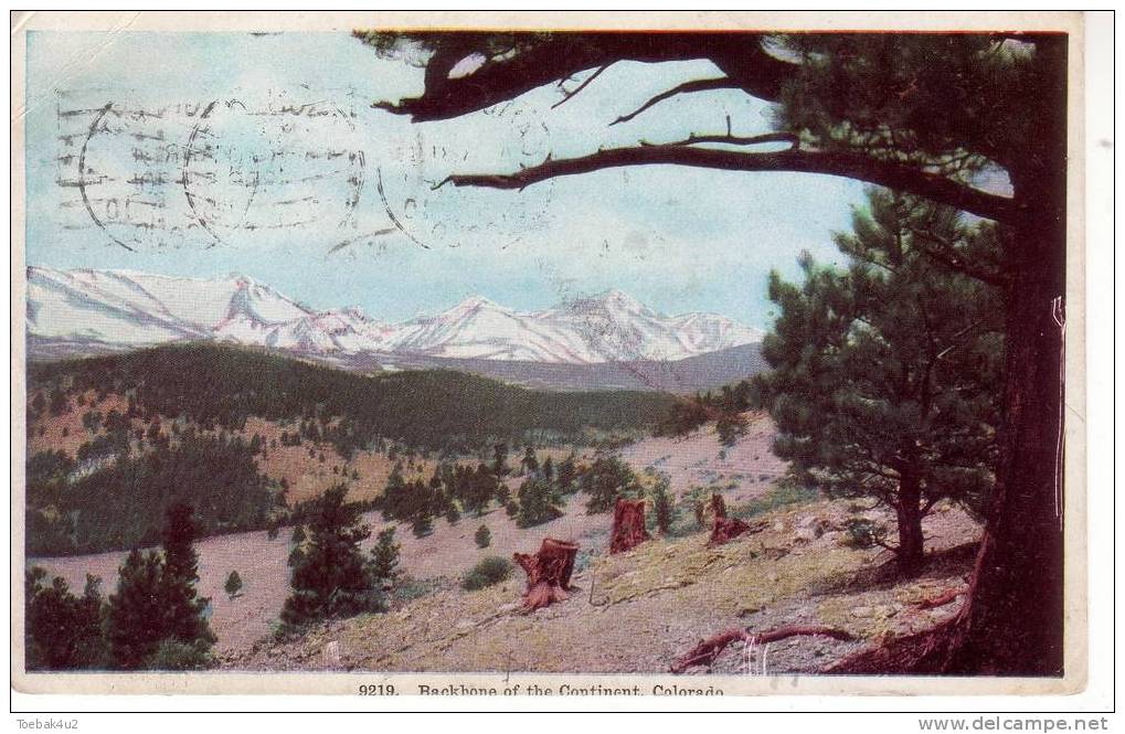 Colorado  -  Backhope Of The Continent  -  Stamping Canon City 1910 - Autres & Non Classés