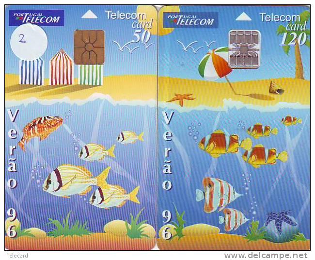 2 Telecartes PORTUGAL En Puzzle (2) POISSON - FISH - VISSEN - Puzzles