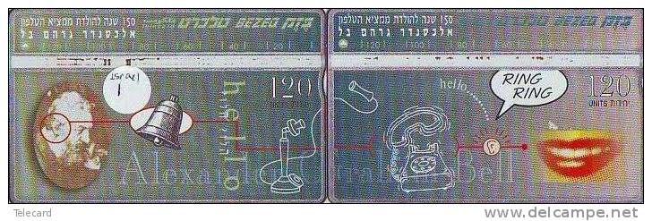 2 Telecartes ISRAEL En Puzzle (1) ALEXANDER GRAHAM BELL - BEZEQ - Puzzle