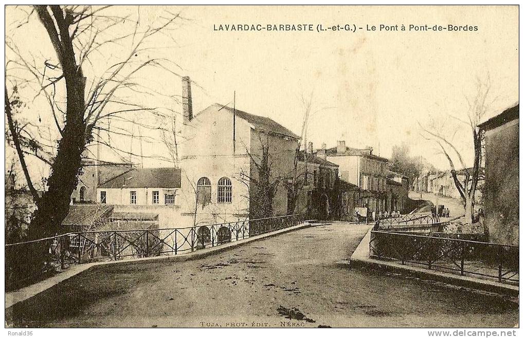 CP 47 LAVARDAC BARBASTE Le Pont à Pont De Bordes - Lavardac