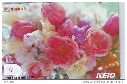 Carte Prépayée Japon Fleur Bouquet (4) BLUME Telefonkarte * Japon Bloemen * Boeket *  Bloem - Flower - - Fleurs