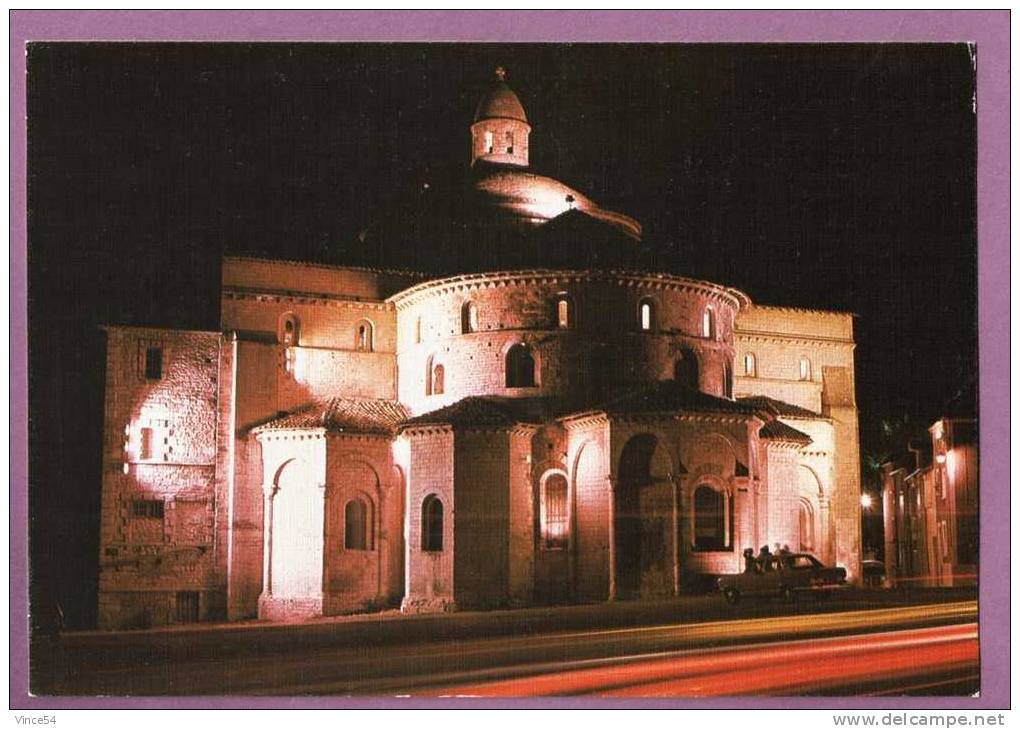 SOUILLAC  -  L´Eglise Abbatiale Sainte-Marie - La Nuit - OPEL KADETT B - Souillac