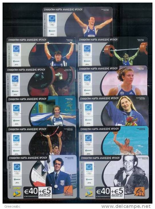 Greece 2004 > Olympic Games > Set Of 11 Used > Special Edition With Album - Grèce