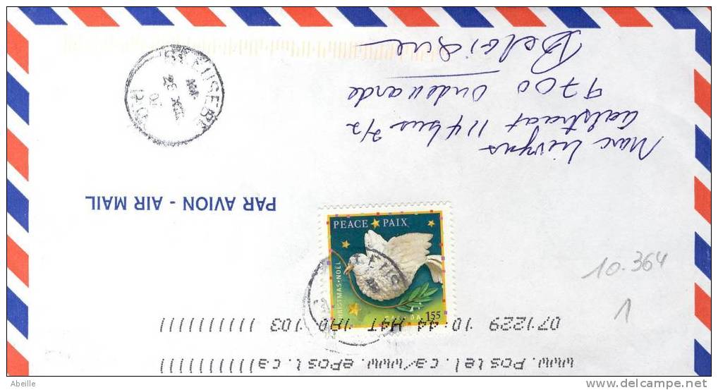 10.364     LETTRE  CANADA - Pigeons & Columbiformes