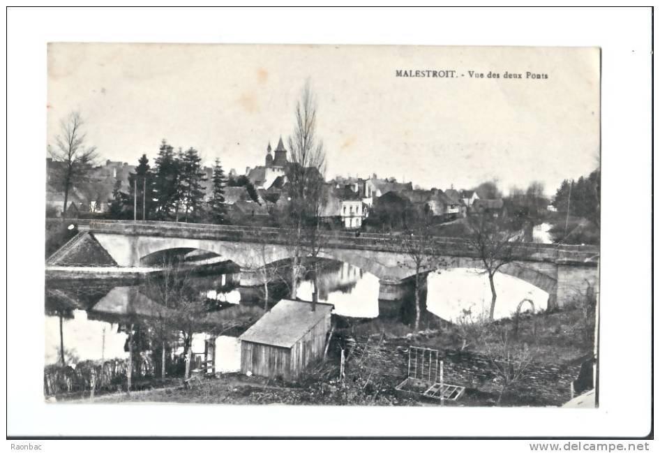 CPA---56---MALESTROIT----LES DEUX  PONTS - Malestroit