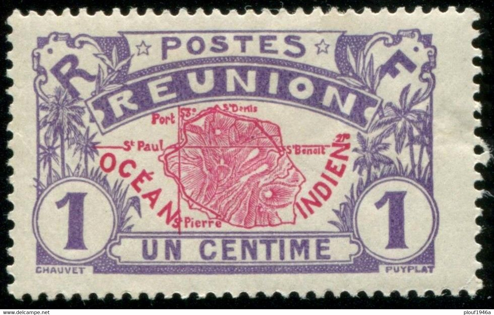 Pays : 401 (Réunion : Colonie Française)  Yvert Et Tellier N° :  56 (*) - Ongebruikt