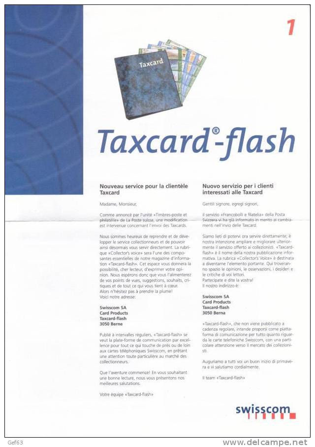 Taxcard® - Flash 1 - Lots - Collections