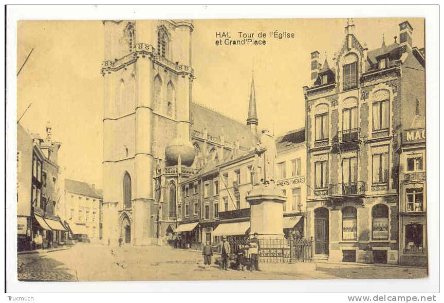 C2723 - Tour De L' Eglise Et Grand' Place - Halle