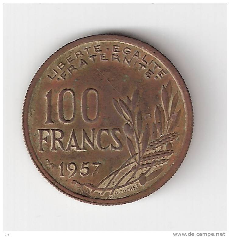 France, Monnaie 100 Francs "Cochet" , 1957 ; TB - Altri & Non Classificati