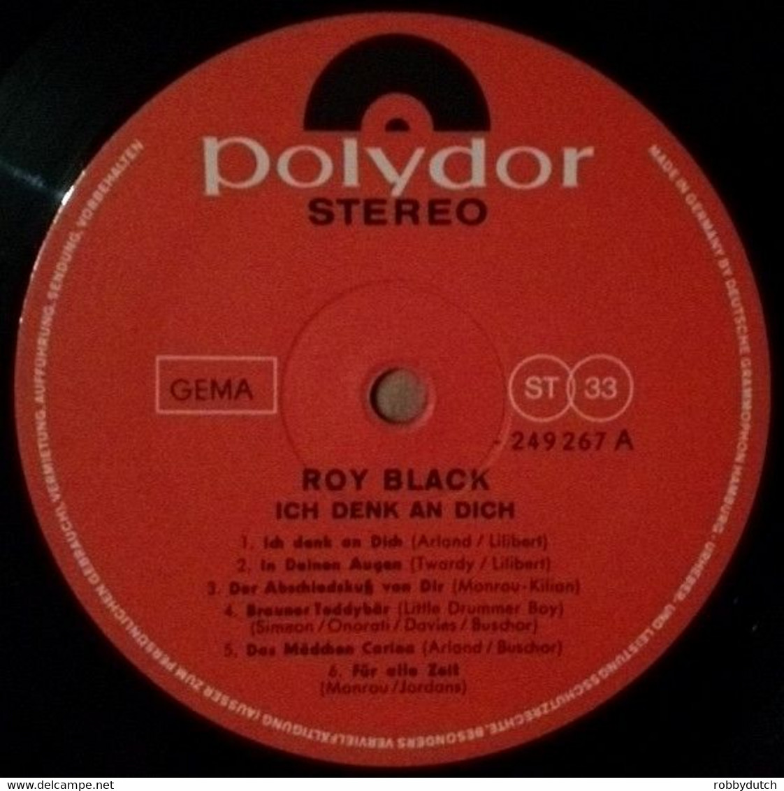 * LP * ROY BLACK - ICH DENK' AN DICH (Germany 1968 Ex-!!!) - Other - German Music