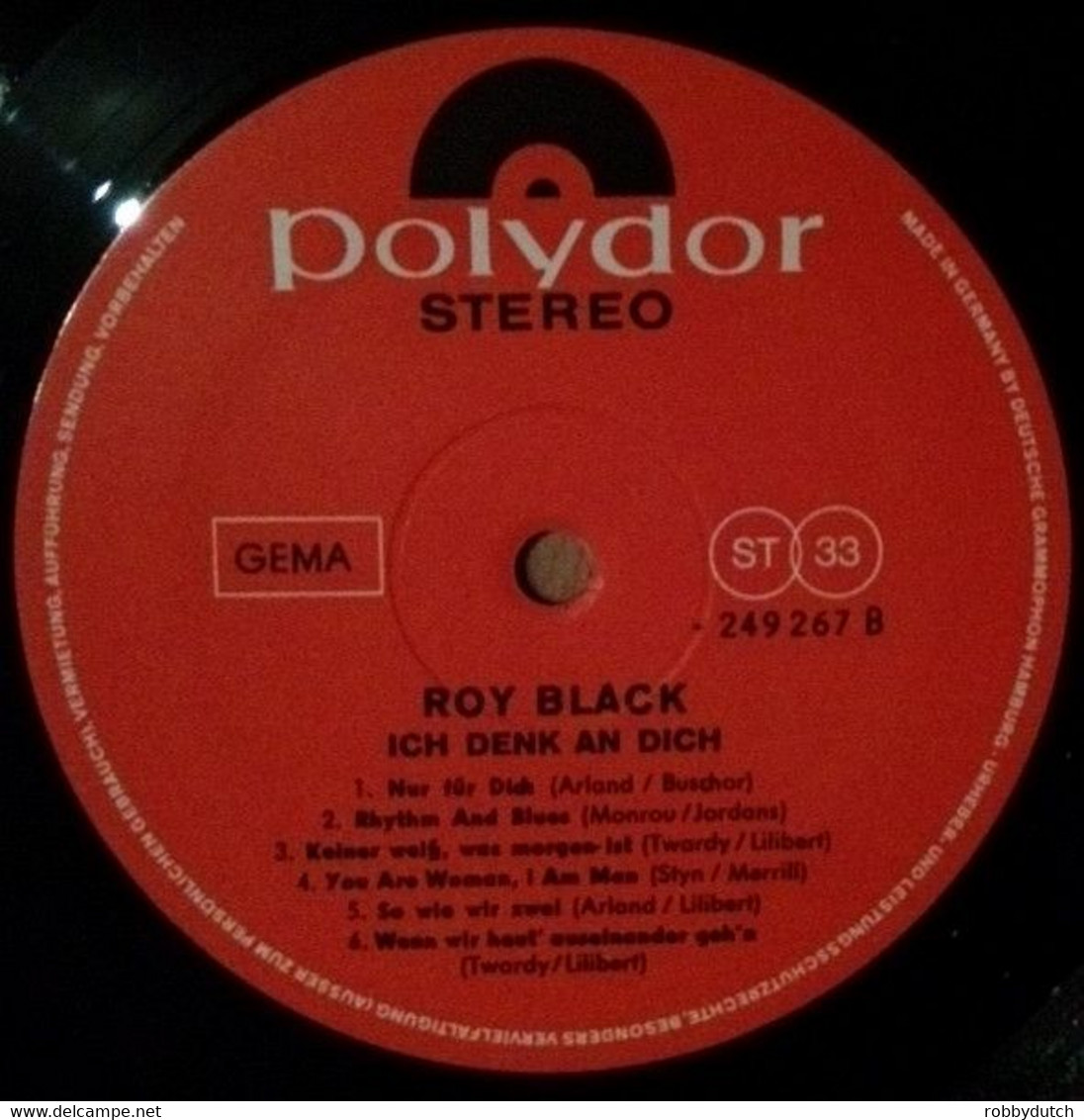 * LP * ROY BLACK - ICH DENK' AN DICH (Germany 1968 Ex-!!!) - Other - German Music