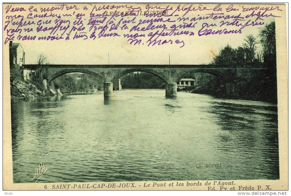 CPA (81) SAINT PAUL CAP DE JOUX Le Pont Et Les Bords De L Agout - Saint Paul Cap De Joux