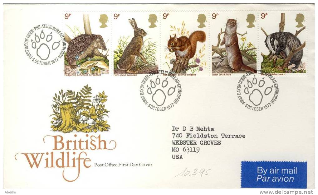 10.395 FDC  G.B. - Roedores