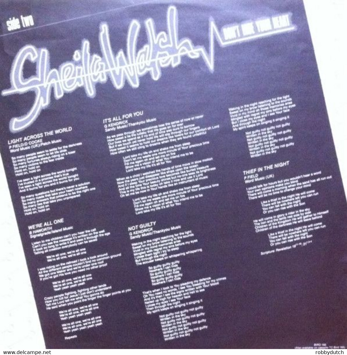 * LP * SHEILA WALSH - DON'T HIDE YOUR HEART (Germany 1985) - Chants Gospels Et Religieux