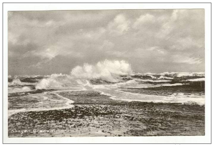 Waves @ Shoreline / Grenen,Skagen,Denmark 1910-20s - Danemark