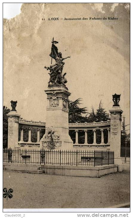 LYON . MONUMENT DES ENFANTS DU RHONE  (65) - Autres & Non Classés