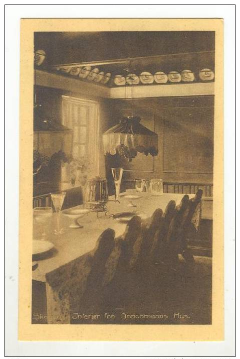 Interior Of Diner Table @ Drachmanns Hus,Skagen,Denmark 1910-20s - Danemark