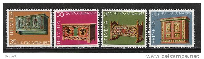 Zwitserland, Mi 1345-48 Jaar 1987, Pro Patria, Postfris, Cote 5,80 Euro, Zie Scan - Ongebruikt