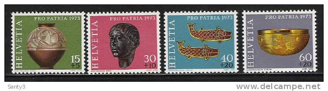 Zwitserland, Mi 996-99 Jaar 1973, Pro Patria, Postfris, Cote 3,90 Euro, Zie Scan - Ungebraucht