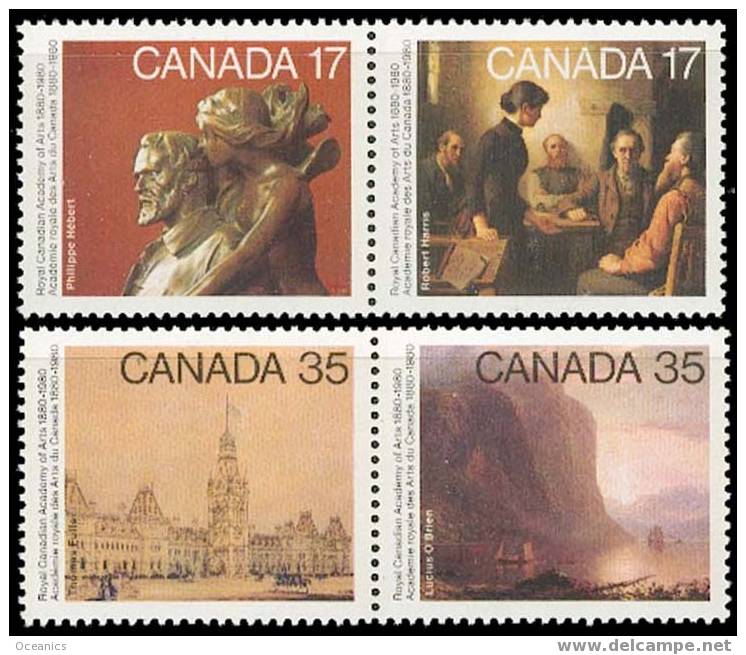 Canada (Scott No. 850a Et 852a - Ecole Des Beaux Arts/ Academy Od Art) [**] - Neufs