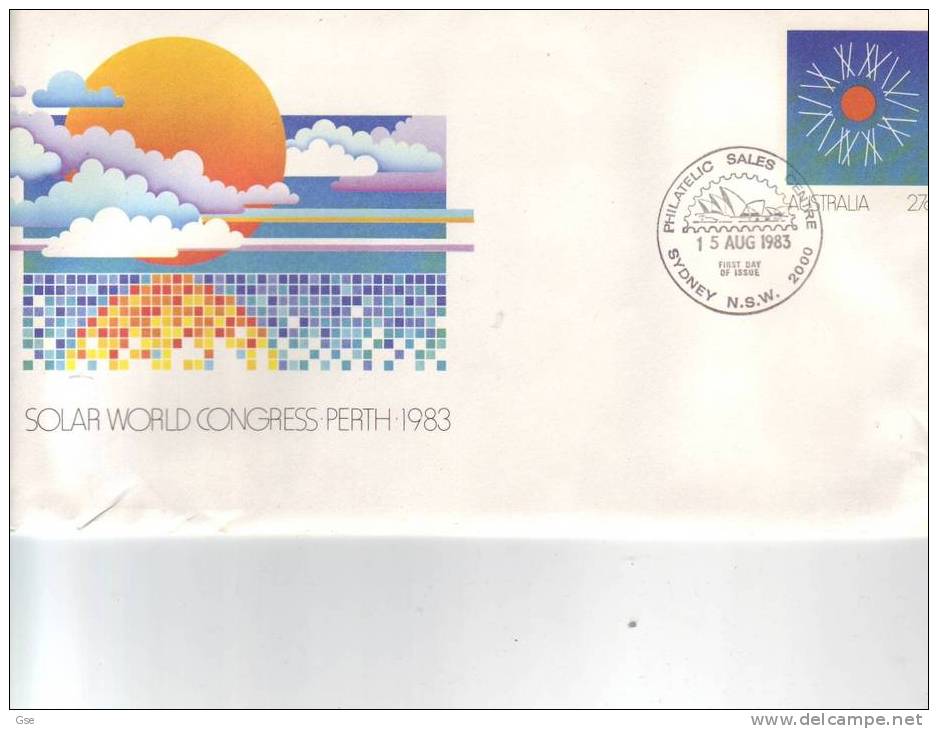 AUSTRALIA 1983 - Busta Postale -Solar Congress 1983 - Climate & Meteorology