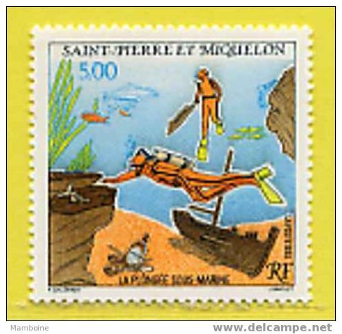 SPM  1992 N 574  Plongée S/s Marine  Neuf Sans Trace - Unused Stamps