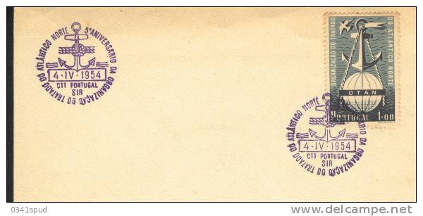 1954 Portugal  OTAN NATO Sur Lettre Entiere - OTAN