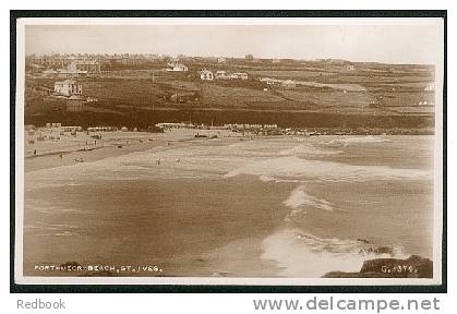 Real Photo Postcard Porthmeor Beach St Ives Cornwall  - Ref 6 - St.Ives