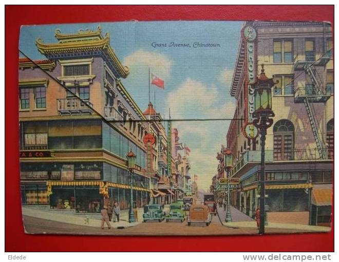 Chinatown San Francisco Carte Systeme Avec Depliant 18 Vues - Chine